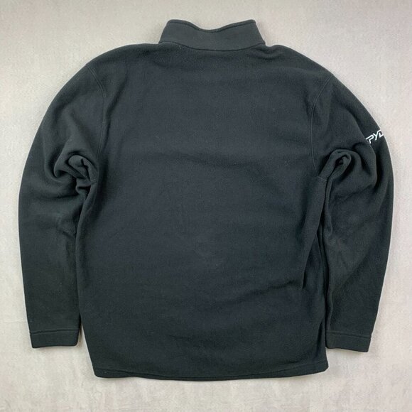 Vintage Spyder Mens Sweater Medium Black Fleece 1/4 Zip Long Sleeve Lightweight - Picture 9 of 10